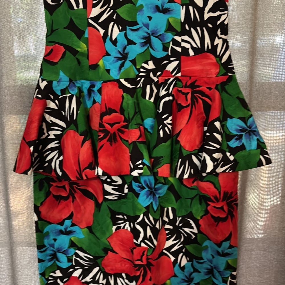 A. J. BARI for Lord & Taylor Strapless Peplum Party Dress - Picture 2 of 9